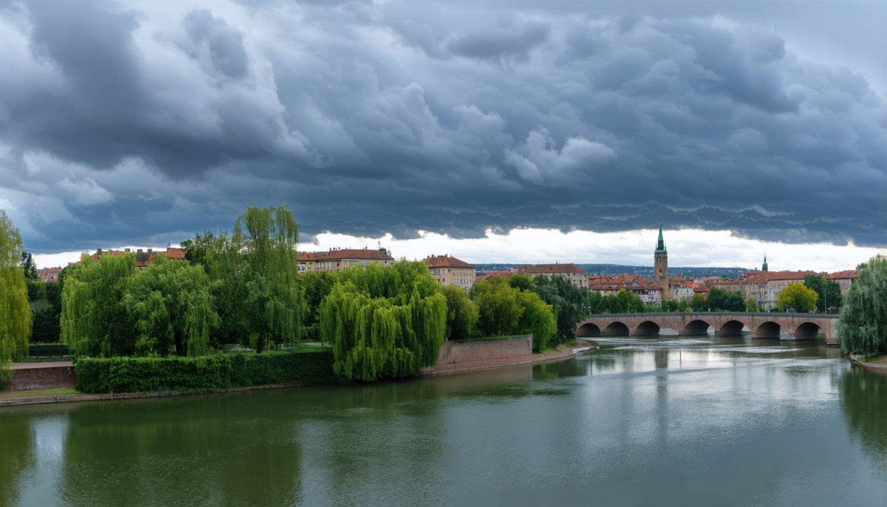 Připravte se na pochmurný den v Toulouse: Chladné teploty a dešťové mraky ovládají oblohu